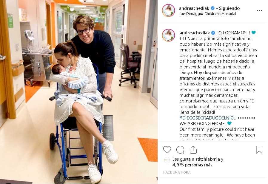 En redes sociales compartió una bella fotografía con la que se despiden de los días de angustia y al pie de la imagen redactó un mensaje que conmovió a sus seguidores y amigos.