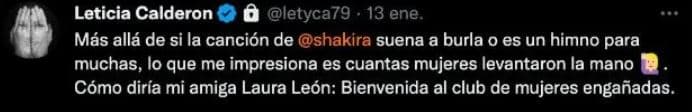 Leticia Calderón tweet