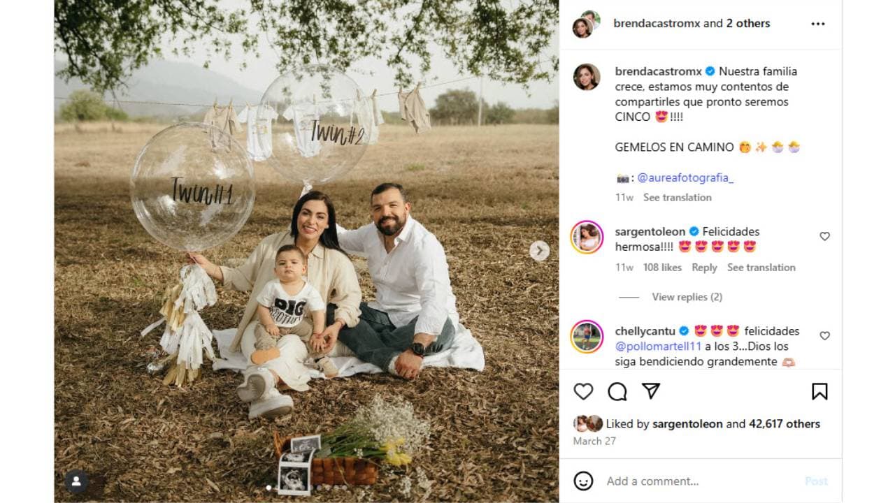 Así anunciaron que esperaban a las gemelas.