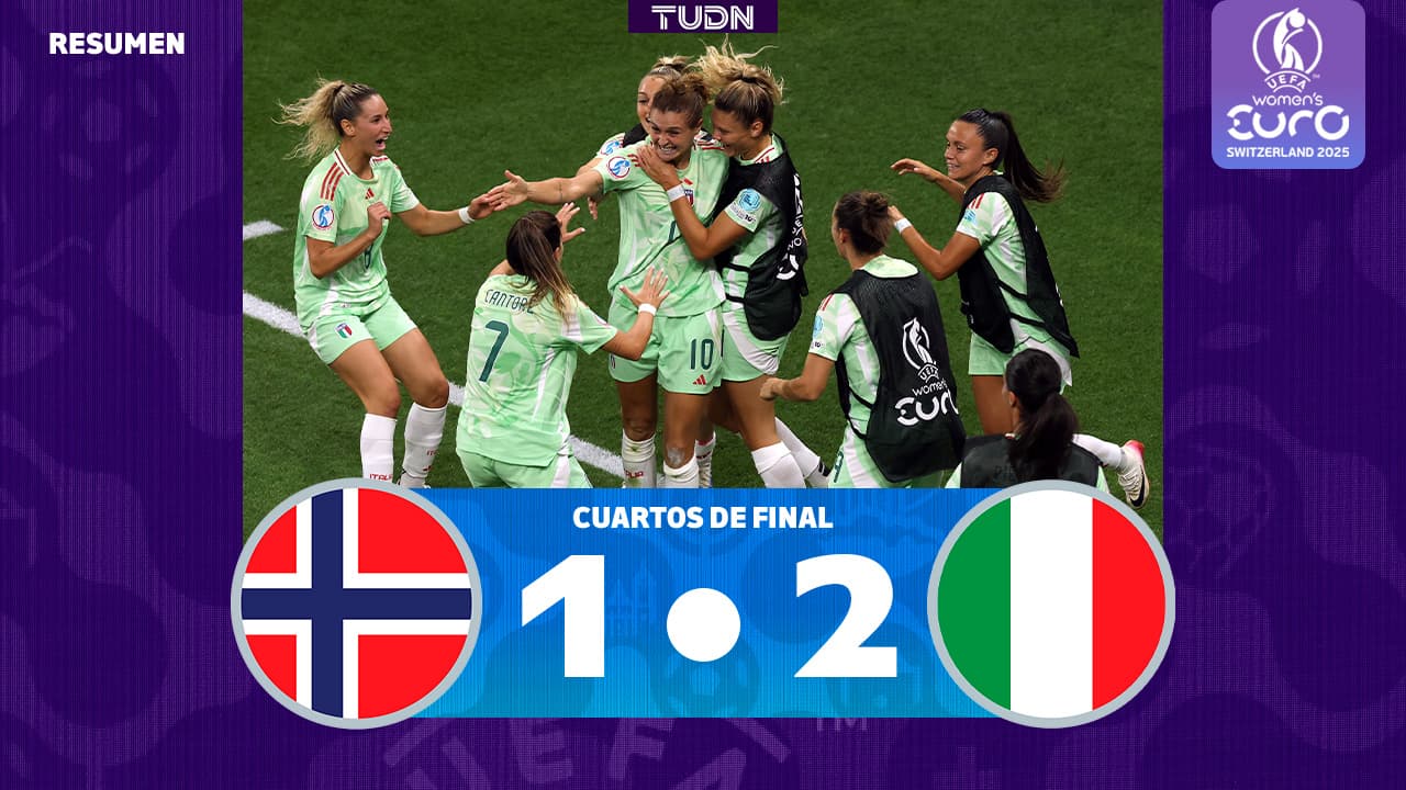 Italia a puro corazón sorprende y echa a Noruega de la UEFA Euro Femenina