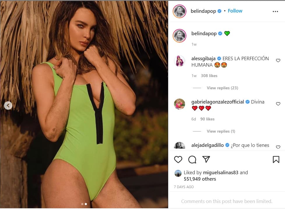 Hoy en día, Belinda luce una figura delgada, muchos aseguran que su nariz luce más respingada y su cara más afilada; sin embargo, ella nunca ha reconocido ninguna cirugía.