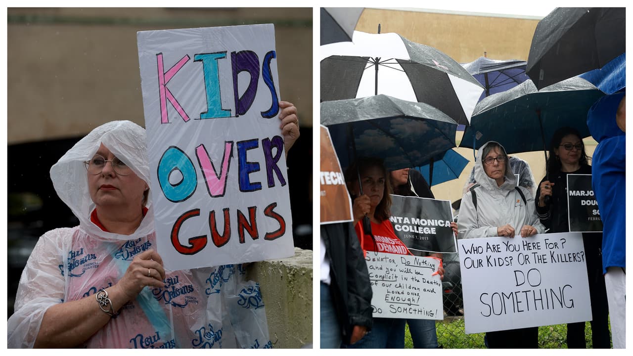 "Estamos hartos de las matanzas": protestan exigiendo leyes de control a las armas frente a oficina de Marco Rubio