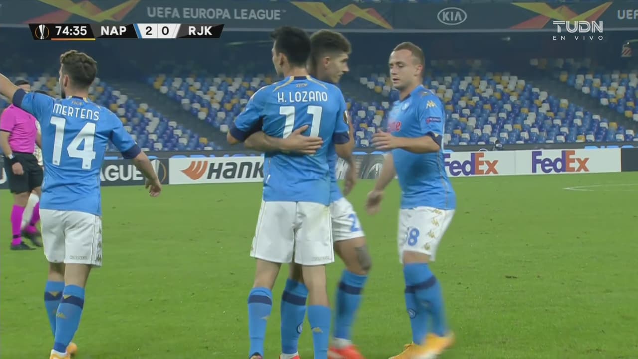 ¡‘Chucky’ Lozano hace el 2-0 y anota su primer gol en Europa League!