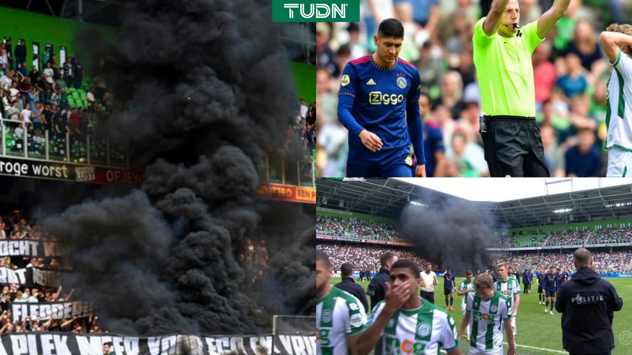 Groningen vs. Ajax, suspendido por bombas de humo e invasión de cancha
