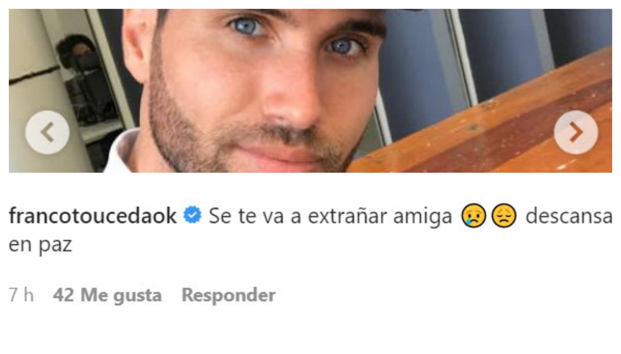 El actor y modelo Franco Touceda escribió que extrañaría a Aranza Peña.