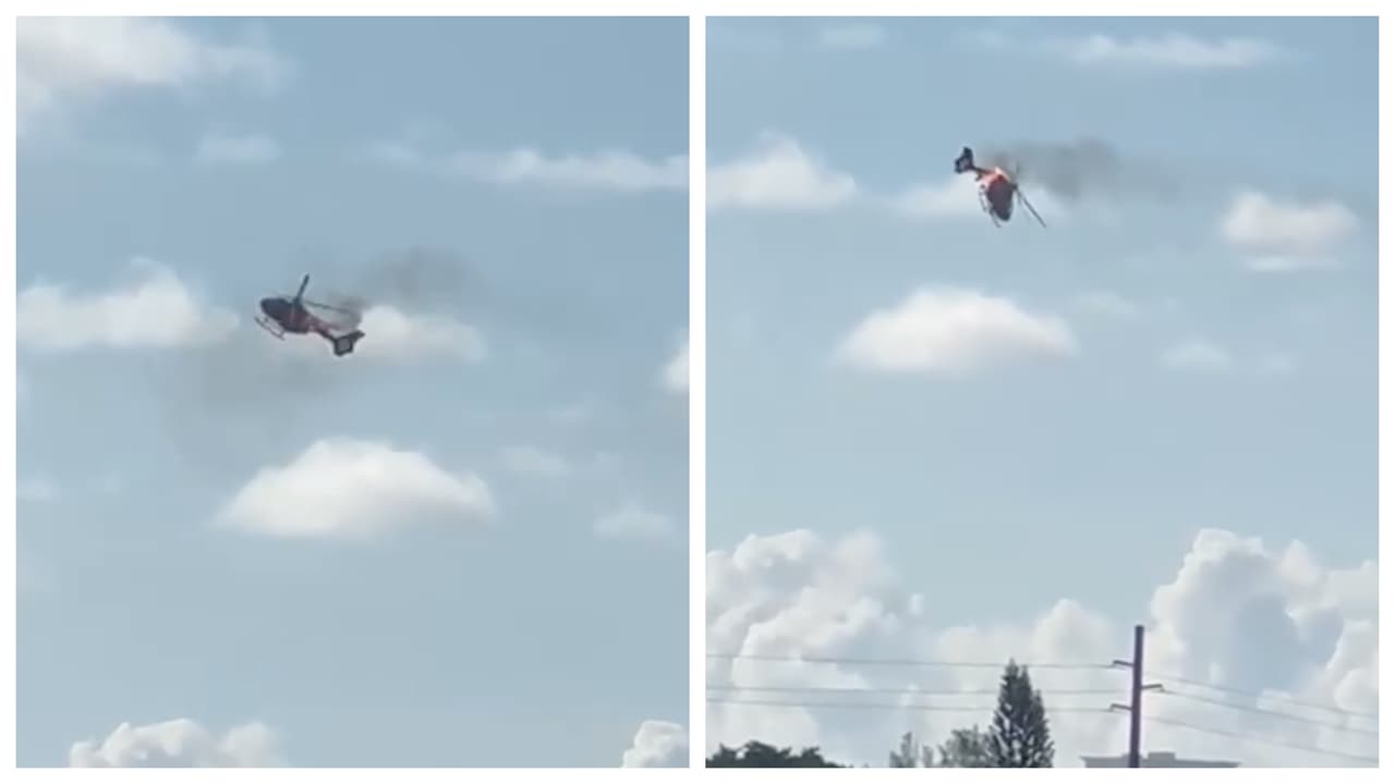 Dos personas mueren al estrellarse un helicóptero de los bomberos del Sheriff de Broward en Pompano Beach