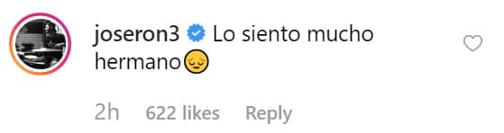 José Ron se sumó a la lista de famosos que les han dado el pésame.