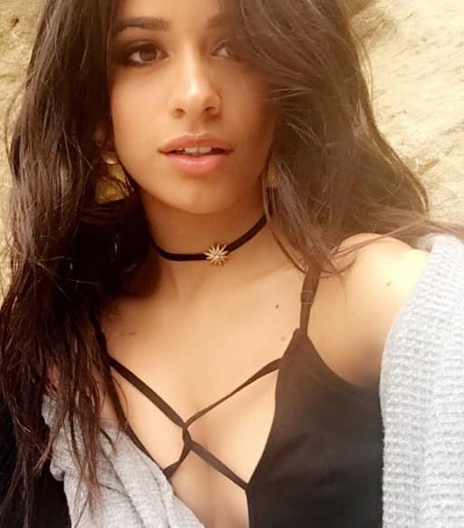 Camila Cabello tampoco pudo aguantarse las ganas de mostrar un poco de su encantadora belleza con este revelador escote.