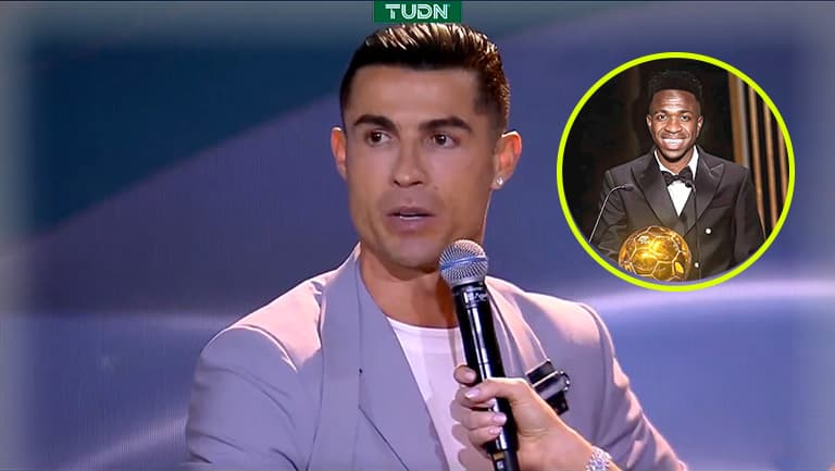 ¡Dijo todo! CR7 reprochó en plena gala que Vini Jr no ganara el Balón de Oro