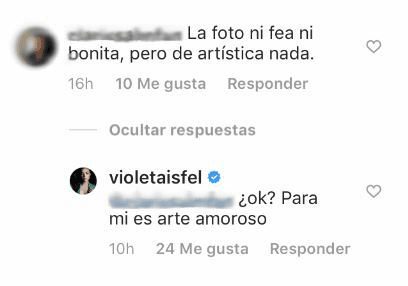 "Para mí, es arte amoroso", aseguró de manera tajante para defender su publicación. 
<br>