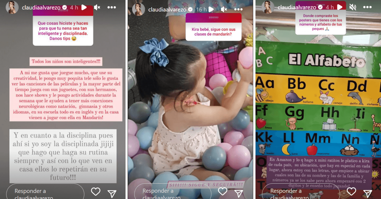 Claudia Álvarez contó las actividades que le pone a su hija Kira