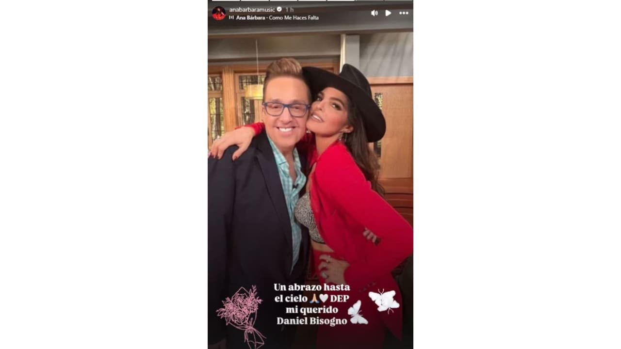 Así se despidió Ana Bárbara de Daniel Bisogno.