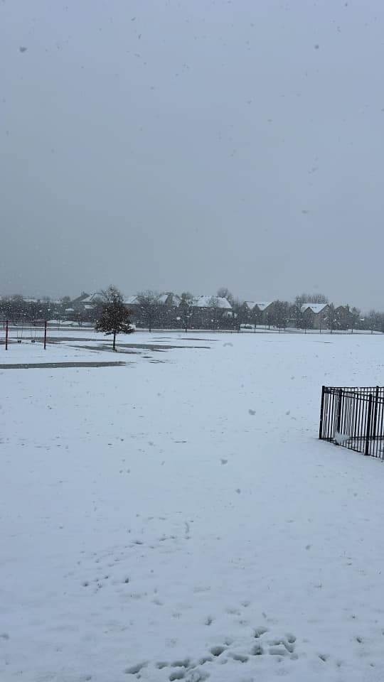 Así amanecieron las calles de Plainfield esta mañana, la fotografía nos la comparte Adriana Rico.