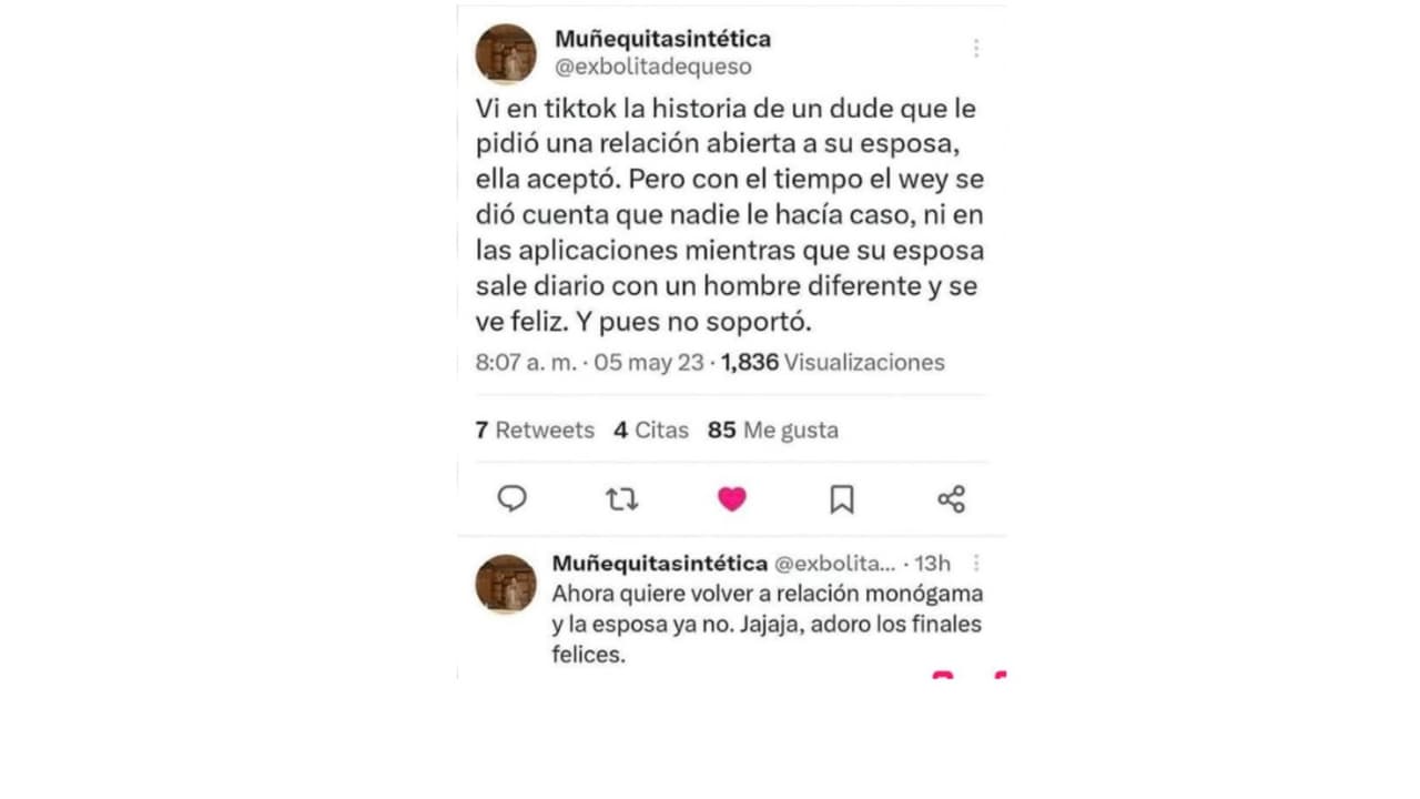 Las relaciones abiertas no siempre salen bien (para el que la propone).