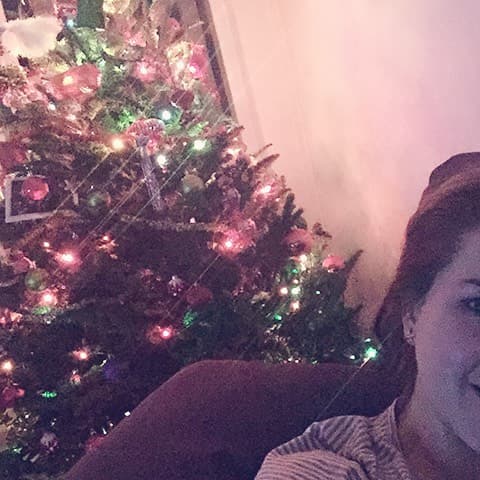 Ella y la pequeña Dinorah colocaron este arbolito hace unos días y la artista lo presumió muy emocionada.