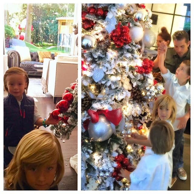 Su pequeño Mateo y su esposo Fernando Reina estuvieron muy activos ayudándola.