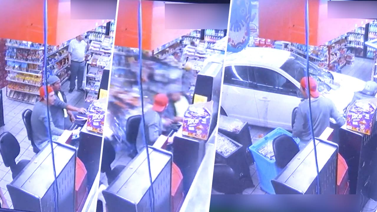 Video revela momento en que un automóvil se estrella contra una tienda en Durham 
