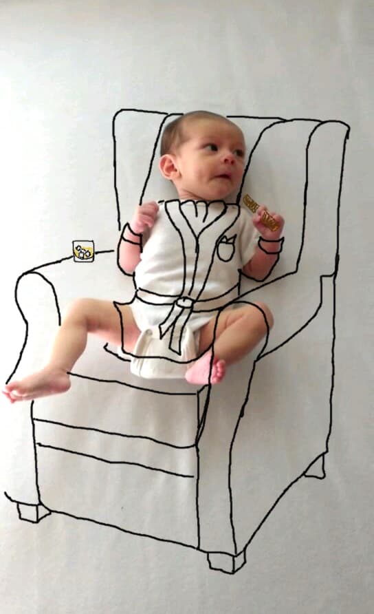 Un whisky y un puro para el pequeño, por favor.