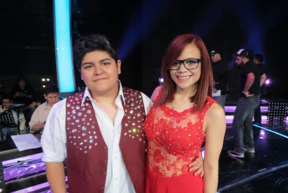 En el último ensayo, con Ana Cristina.