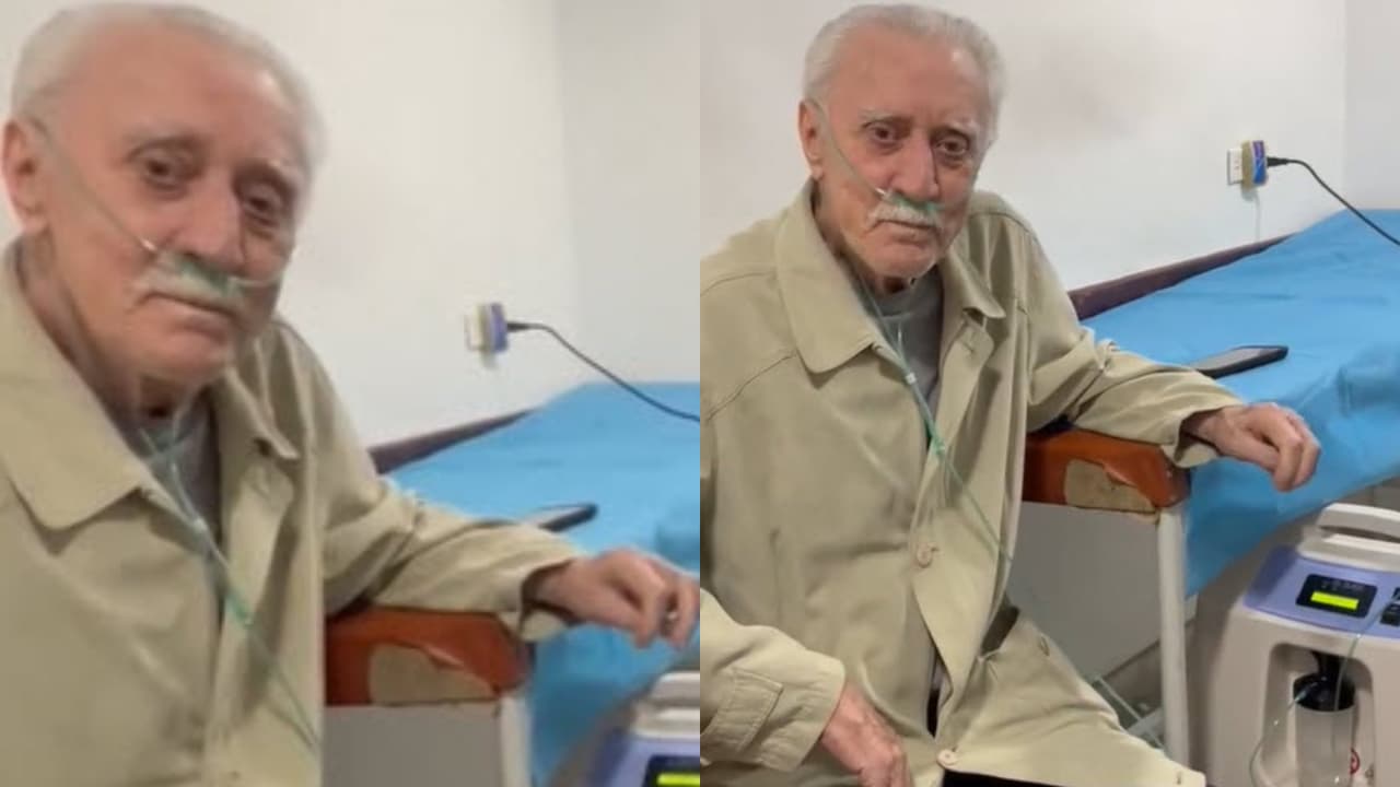 Así se dejó ver Julio Alcázar hace un año: conectado a un concentrador de oxígeno.