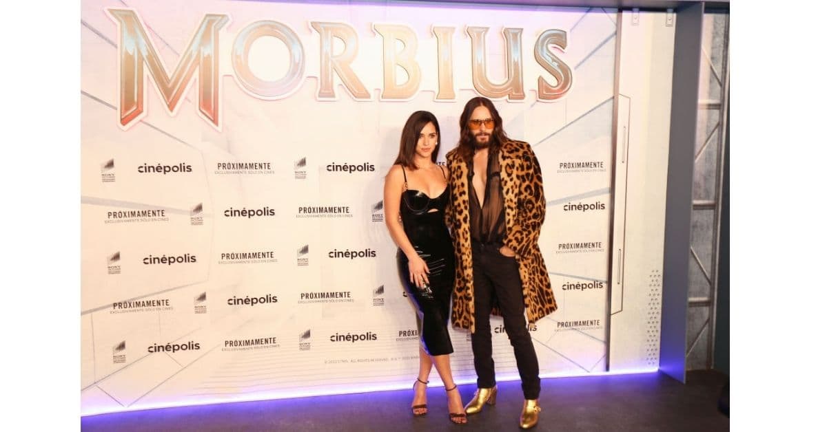 Adria Arjona y Jared Leto en la premiere de ‘Morbius’ en Ciudad de México
