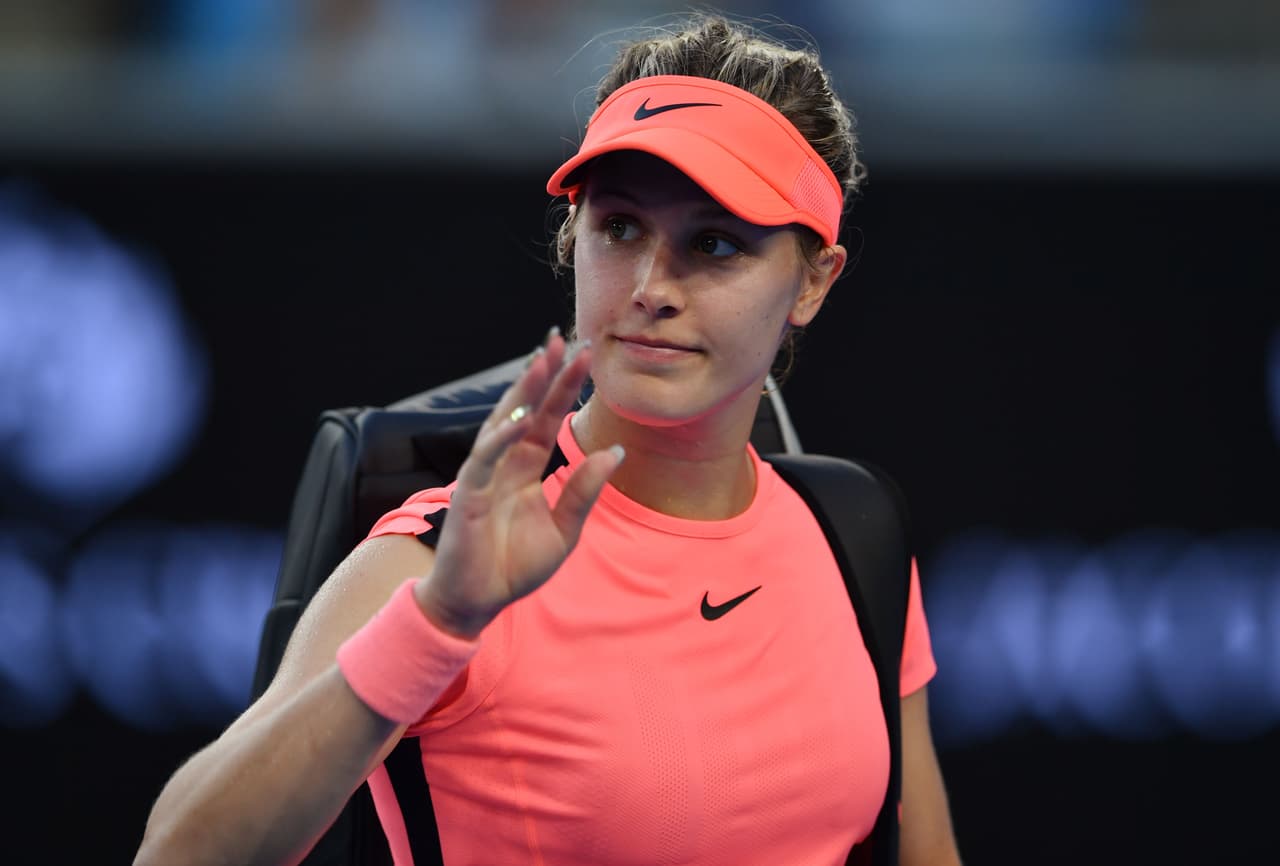 La canadiense Eugenie Bouchard también se despidió en segunda ronda, aunque por su belleza ha llamado la atención del tenis. Incluso, muchos creen que se inclinará al modelaje.