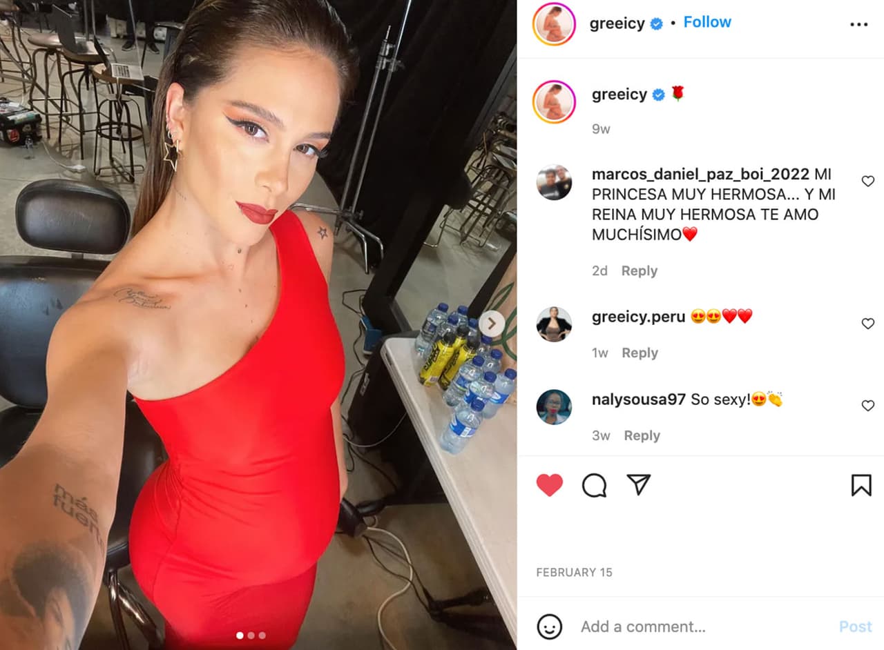 Desde ese entonces, pudimos ver en redes sociales el día a día del embarazo de Greeicy, y cómo esa barriguita iba creciendo.