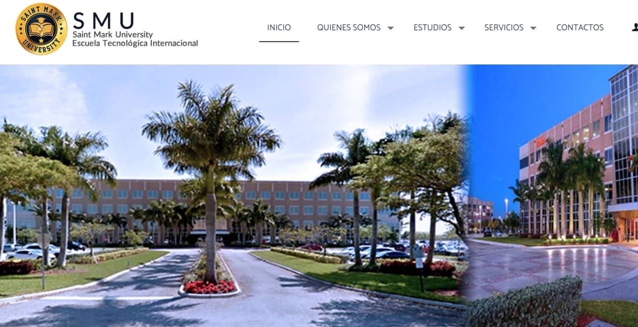 Una imagen del supuesto campus de la Universidad San Marcos, según su página web.