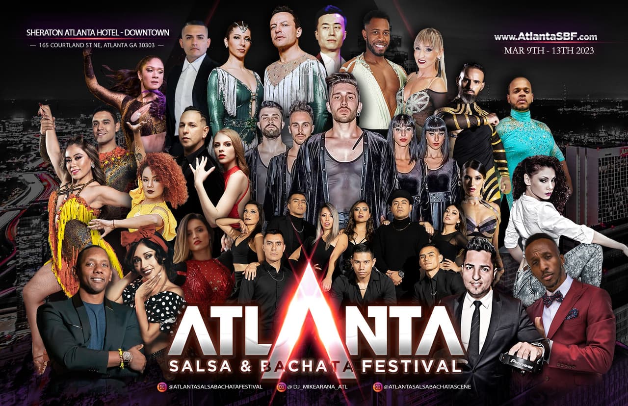 <b><a href="https://www.atlantasbf.com/">Atlanta Salsa Bachata Festival (9 al 13 de marzo)</a></b>. Festival de baile con actuaciones, talleres, instructores y más.