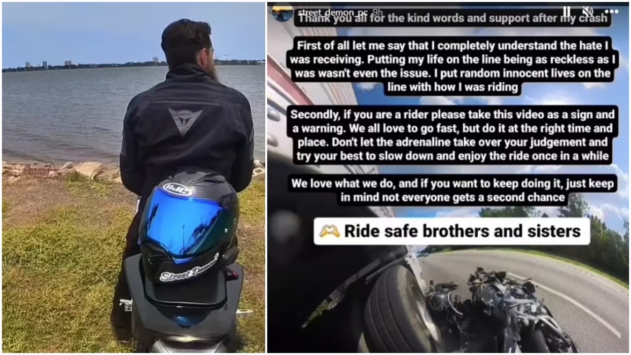 El motociclista Street Demon PC ha insistido en que ha aprendido la lección tras su accidente que casi le provoca la muerte. “Volveré a montar algún día, pero no como antes. Montar como lo hice fue muy divertido, pero quiero divertirme durante mucho tiempo”, concluye.