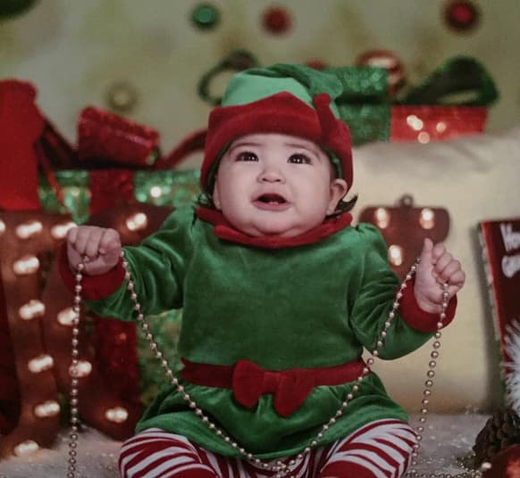 Baby Giulietta nos enamoró con su look navideño.