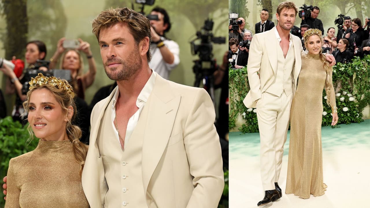 Elsa Pataky y Chris Hemsworth en la Met Gala 2024.