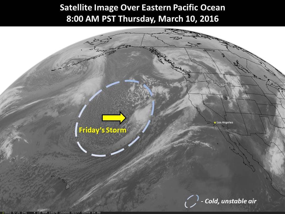 El NWS pronostica una tormenta eléctrica para el sur de California