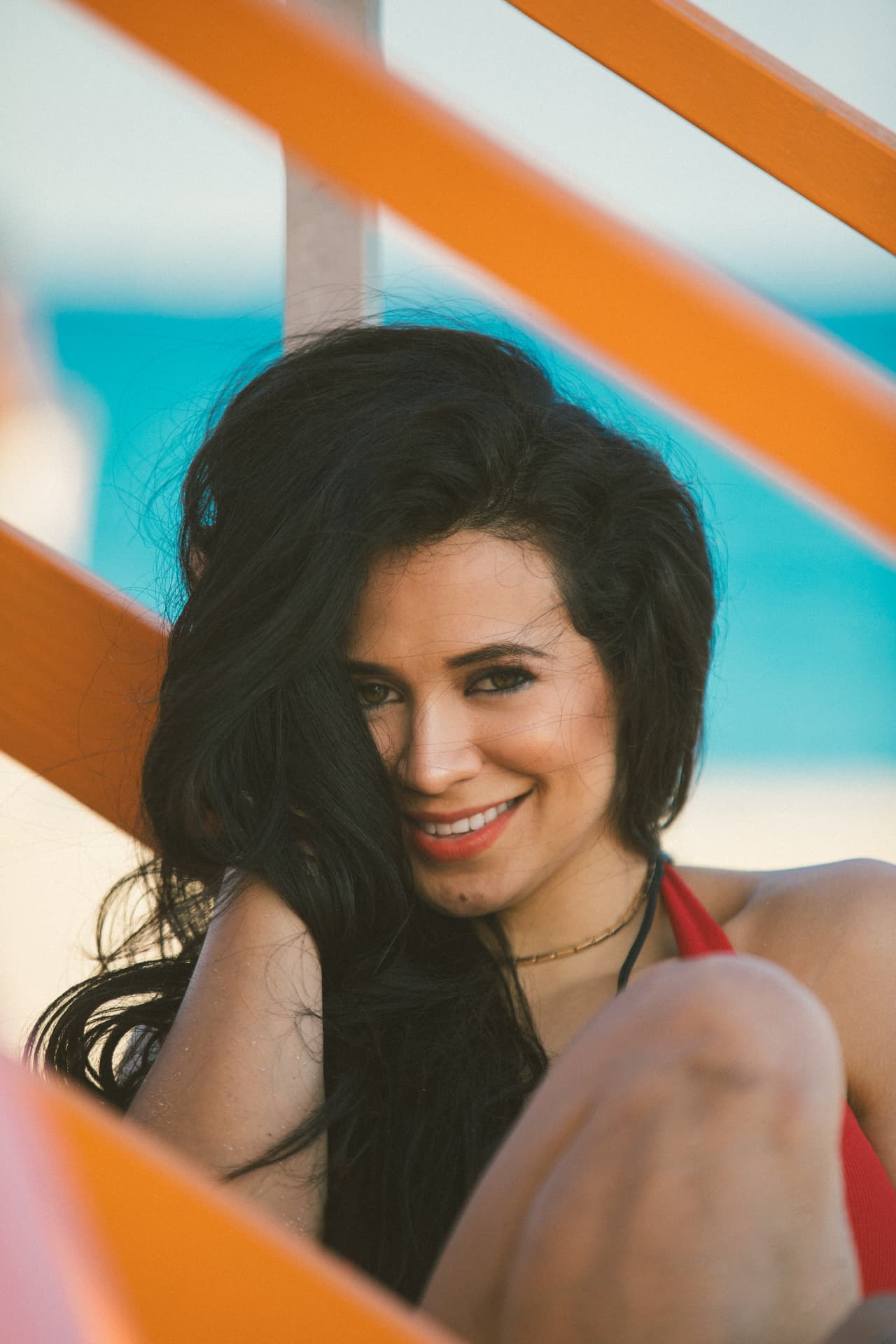 Durante la sesión de fotos, Carlita demostró que le encanta Miami.