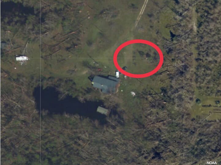 Un rescate de película: familia atrapada por Michael escribe con troncos 'HELP', una sobrina los ve en una app y consigue ayuda