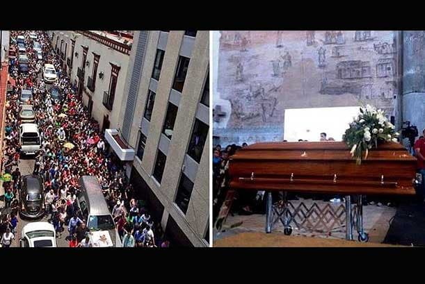Se ofició una misa de cuerpo presente y al término de ésta, una cabalgata que formaron 500 caballos.