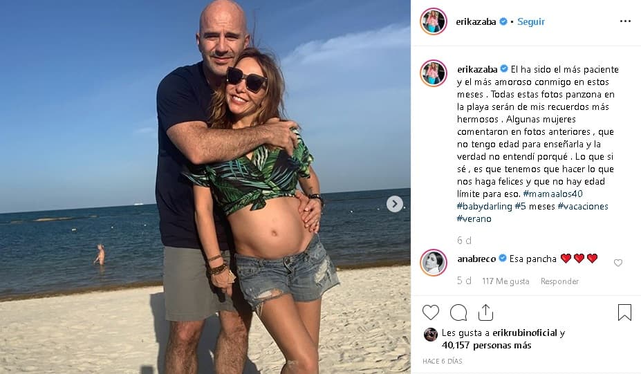 Sin embargo, hasta hoy ni Érika ni su marido, 
<b>Francisco Oliveros</b>, han querido conocer el sexo de su bebé porque ella prefiere hacerlo hasta que su hermana, que reside en Estados Unidos, pueda estar en México para recibir la noticia junto con ella y su madre.