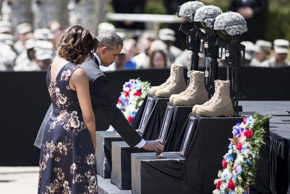 Los Obama de visita en Texas