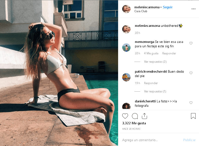 <a href="https://www.univision.com/famosos/tapese-asi-reacciono-arturo-carmona-cuando-vio-que-su-hija-publico-una-foto-en-bikini-fotos" target="_blank">El 23 de marzo pasado</a>, la joven de 20 años de edad compartió esta instántanea con sus seguidores en dicha red social.