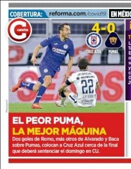 Los universitarios están con un pie fuera de la serie de semifinales del Guard1anes 2020 tras caer 4-0 en la cancha del Estadio Azteca.