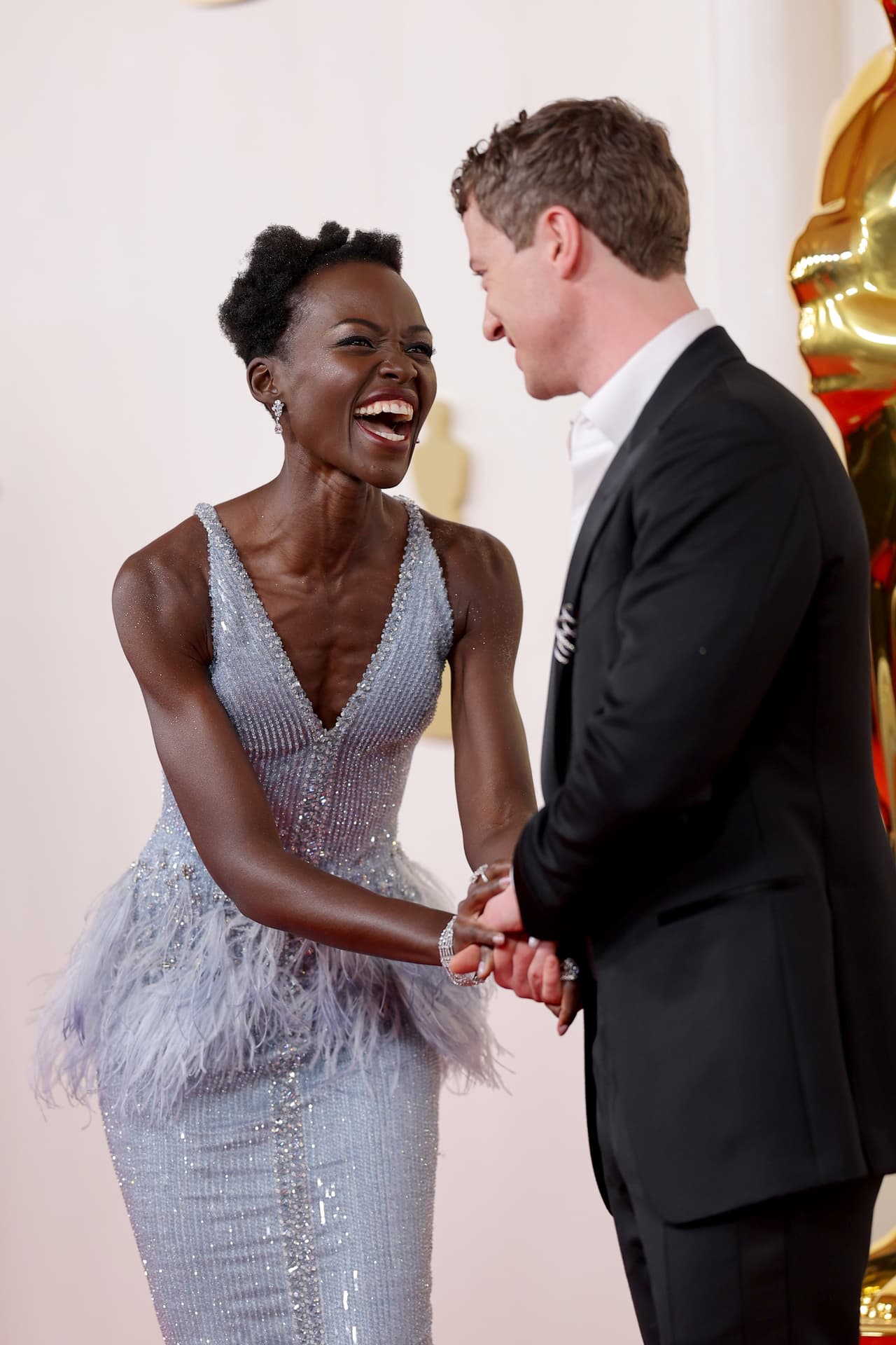 Lupita Nyong’o con Joseph Quinn tras vacacionar con Joshua Jackson.