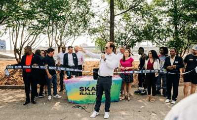 Skate Raleigh realizó el corte de cinta en el Conlon Family Skate Park.
<br>