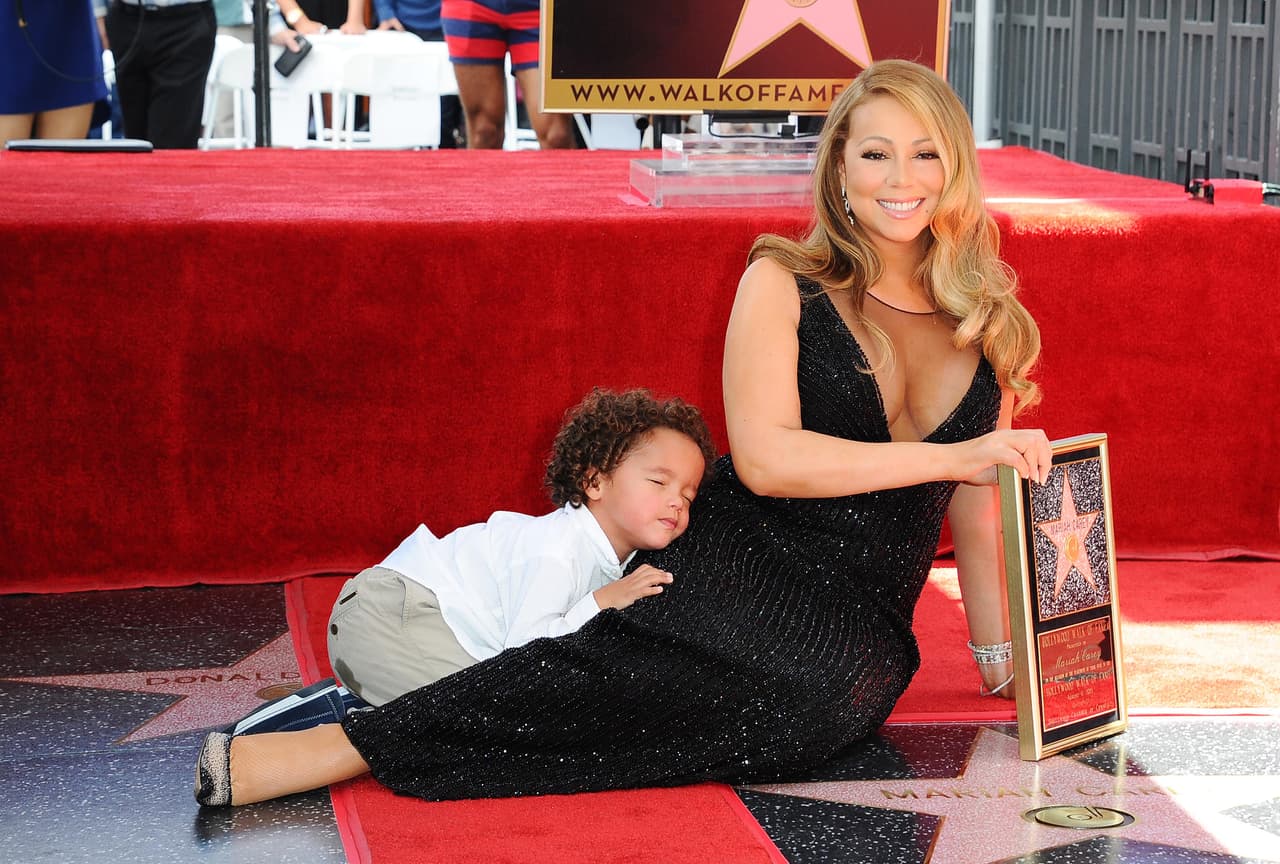 Los hijos de Mariah estuvieron presentes cuando recibió su estrella en el Hollywood Walk of Fame.