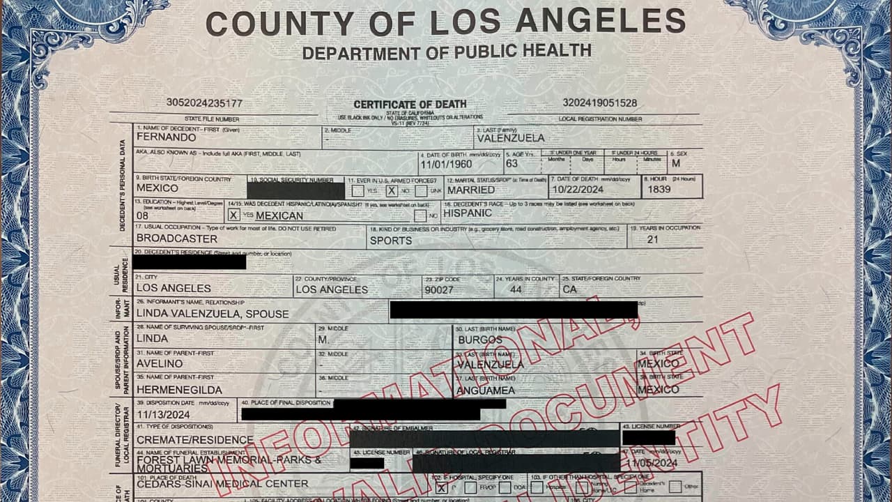 Valenzuela pudo haber sufrido de Creutzfeldt-Jakob, un trastorno neurodegenerativo poco común y letal.