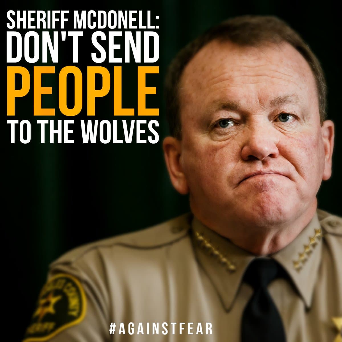 "No envía a la gente a los lobos", pidieron al Sheriff McDonnell.