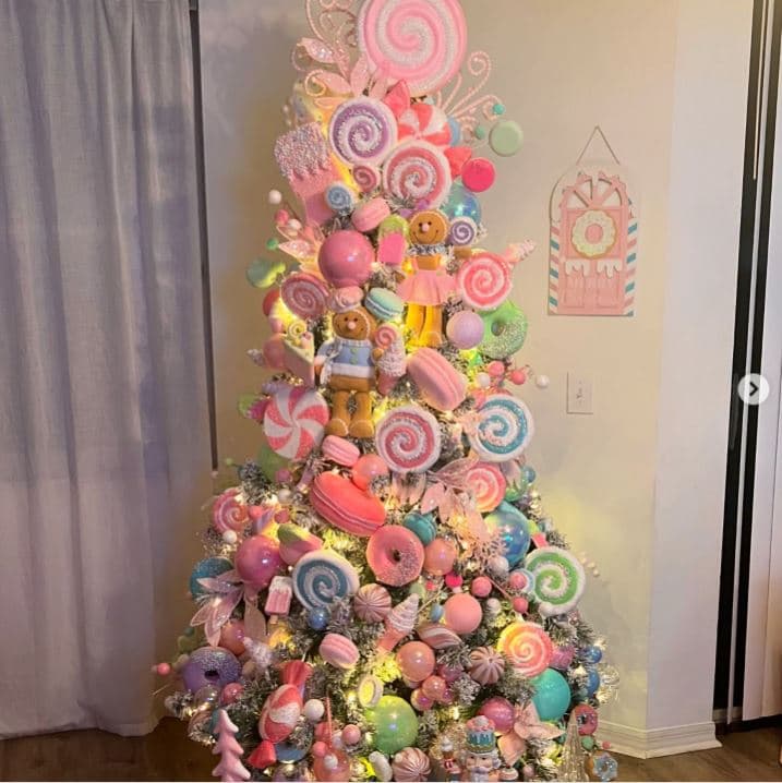 Árbol de Navidad con paletas gigantes