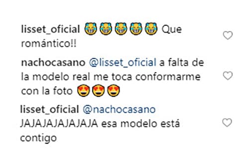 Lisset no tardó en contestar y comenzó un divertido intercambio de mensajes entre ellos.
<br>