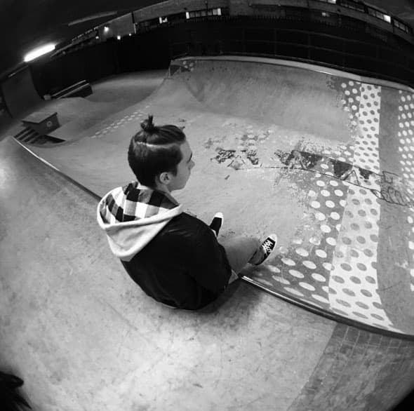 Eligió una pista de patinaje para una de las sesiones.