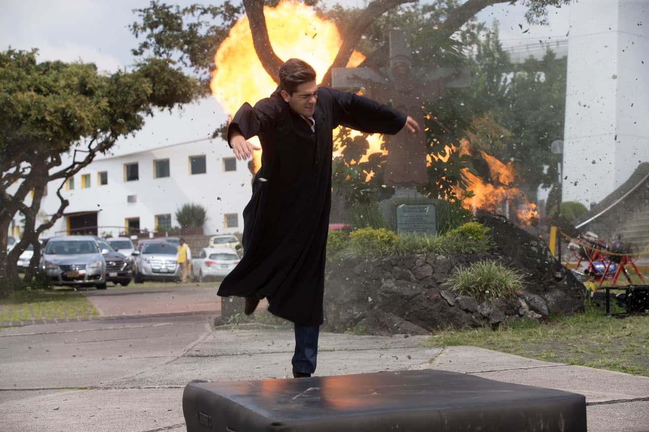 A pesar de que la imagen se ve impactante, todo estuvo muy bien cuidado y nadie salió herido.