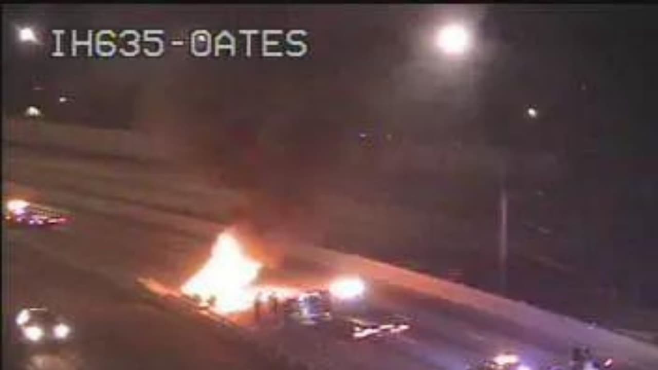 Dos muertos en un choque donde un conductor manejaba en sentido contrario por la I-635